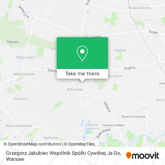 Grzegorz Jakubiec Wspólnik Spółki Cywilnej Ja Go map