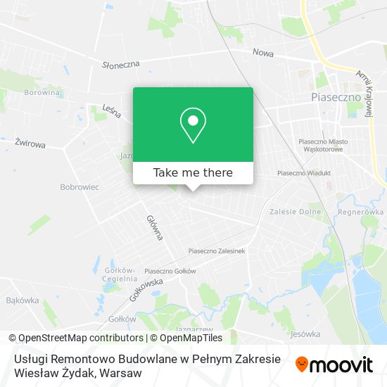 Usługi Remontowo Budowlane w Pełnym Zakresie Wiesław Żydak map