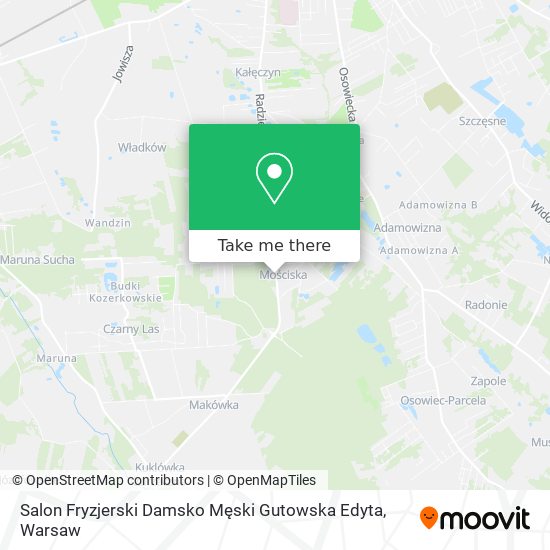 Salon Fryzjerski Damsko Męski Gutowska Edyta map