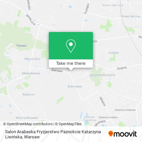 Salon Arabeska Fryzjerstwo Paznokcie Katarzyna Liwińska map