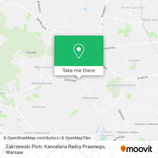 Zakrzewski Piotr. Kancelaria Radcy Prawnego map