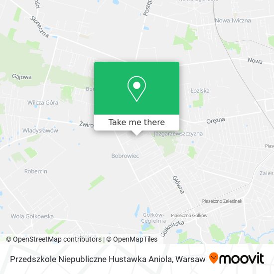 Przedszkole Niepubliczne Hustawka Aniola map