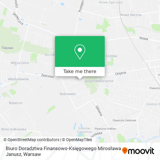 Biuro Doradztwa Finansowo-Księgowego Mirosława Janusz map