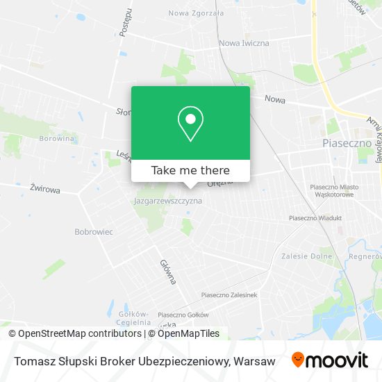 Tomasz Słupski Broker Ubezpieczeniowy map