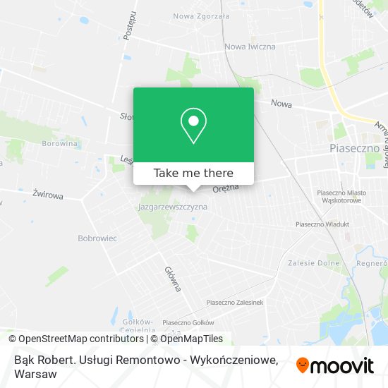 Bąk Robert. Usługi Remontowo - Wykończeniowe map