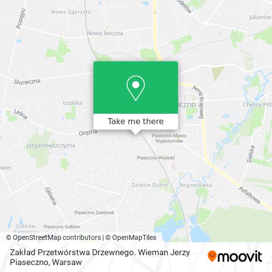 Карта Zakład Przetwórstwa Drzewnego. Wieman Jerzy Piaseczno