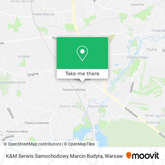 K&M Serwis Samochodowy Marcin Budyta map