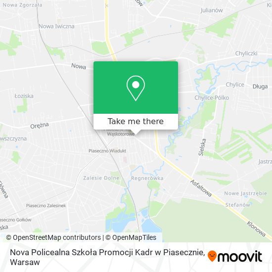 Nova Policealna Szkoła Promocji Kadr w Piasecznie map