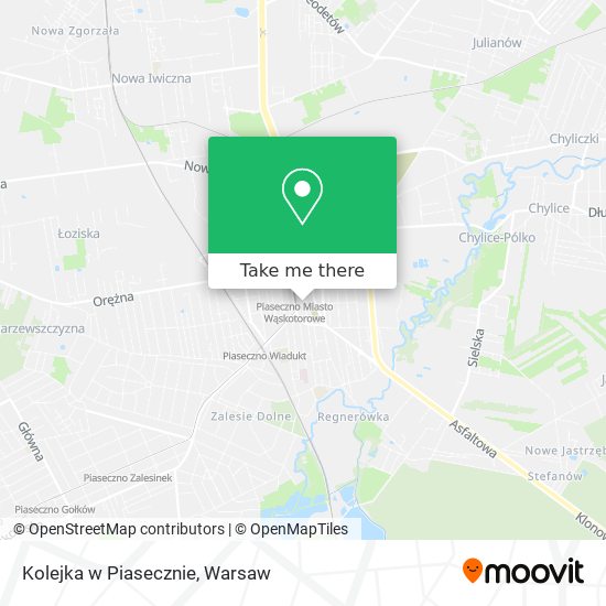 Kolejka w Piasecznie map