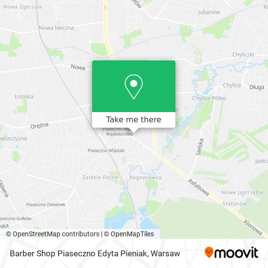 Barber Shop Piaseczno Edyta Pieniak map