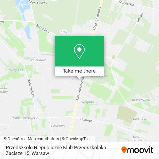 Карта Przedszkole Niepubliczne Klub Przedszkolaka Zacisze 15