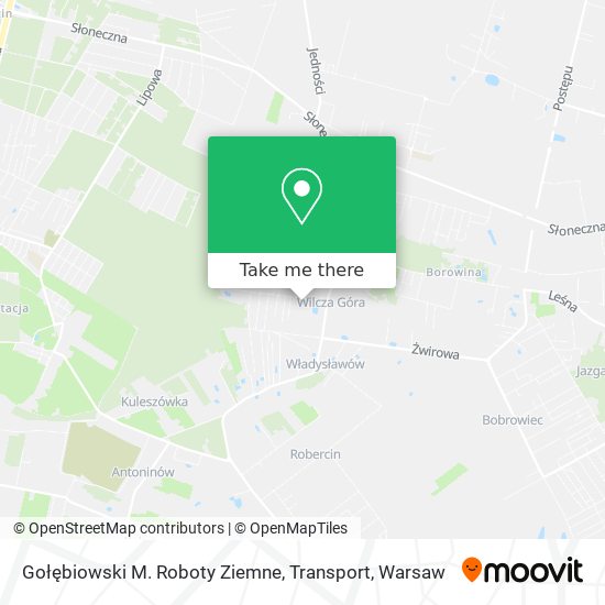 Gołębiowski M. Roboty Ziemne, Transport map