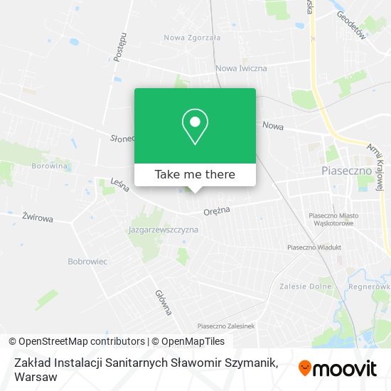 Zakład Instalacji Sanitarnych Sławomir Szymanik map