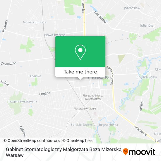 Gabinet Stomatologiczny Malgorzata Beza Mizerska map