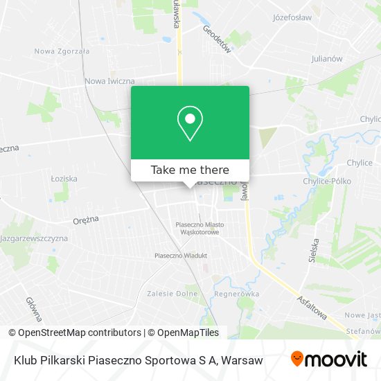 Klub Pilkarski Piaseczno Sportowa S A map