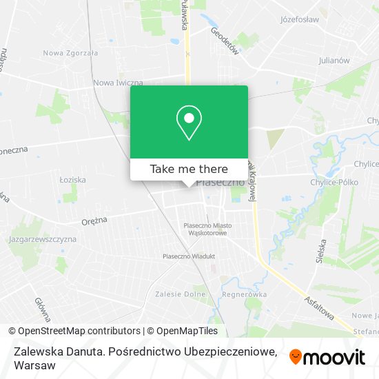 Zalewska Danuta. Pośrednictwo Ubezpieczeniowe map