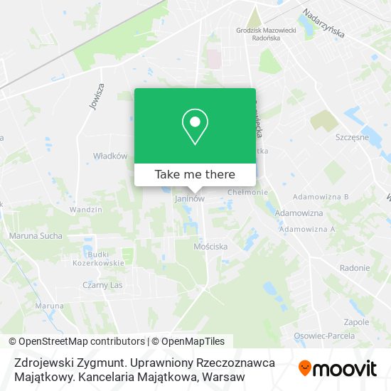 Zdrojewski Zygmunt. Uprawniony Rzeczoznawca Majątkowy. Kancelaria Majątkowa map