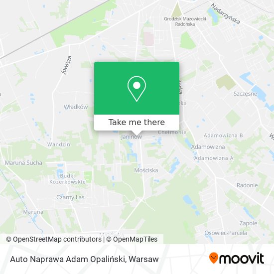 Auto Naprawa Adam Opaliński map