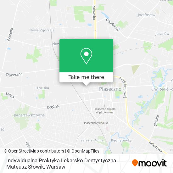 Indywidualna Praktyka Lekarsko Dentystyczna Mateusz Słowik map