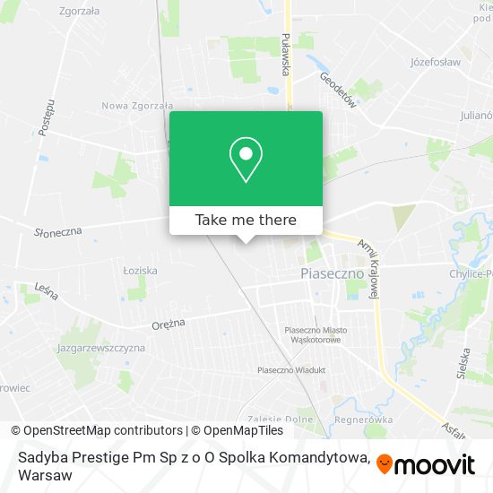 Sadyba Prestige Pm Sp z o O Spolka Komandytowa map