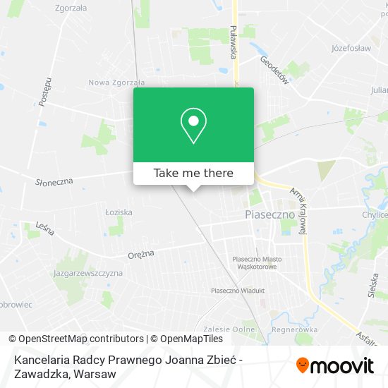 Kancelaria Radcy Prawnego Joanna Zbieć - Zawadzka map