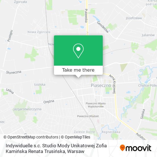 Indywiduelle s.c. Studio Mody Unikatowej Zofia Kamińska Renata Trusińska map