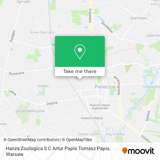 Hanza Zoologica S C Artur Papis Tomasz Papis map