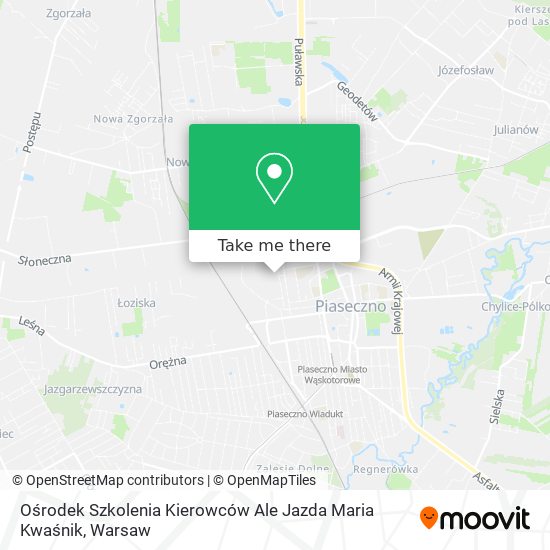 Ośrodek Szkolenia Kierowców Ale Jazda Maria Kwaśnik map