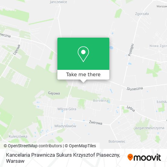 Kancelaria Prawnicza Sukurs Krzysztof Piaseczny map