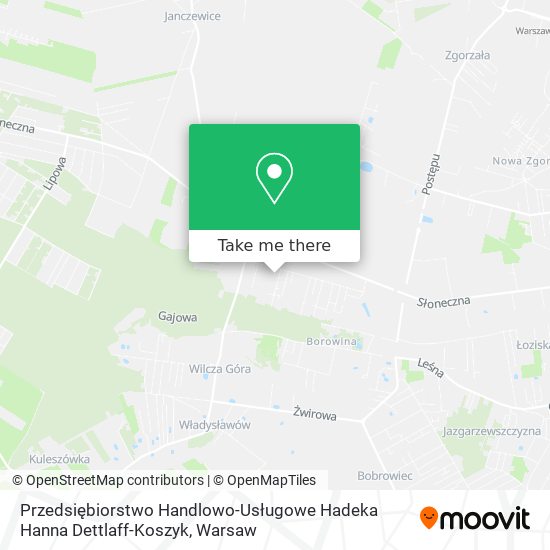 Przedsiębiorstwo Handlowo-Usługowe Hadeka Hanna Dettlaff-Koszyk map