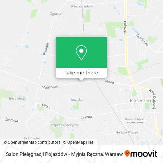 Карта Salon Pielęgnacji Pojazdów - Myjnia Ręczna