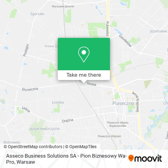 Asseco Business Solutions SA - Pion Biznesowy Wa-Pro map