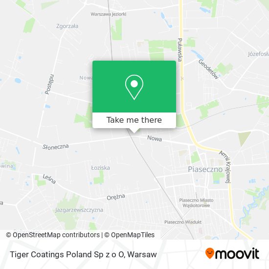 Tiger Coatings Poland Sp z o O map