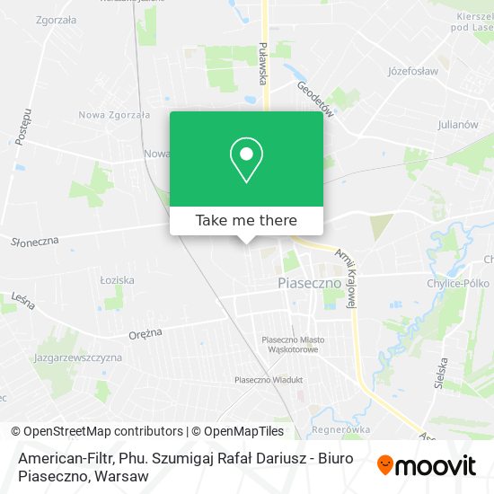 American-Filtr, Phu. Szumigaj Rafał Dariusz - Biuro Piaseczno map