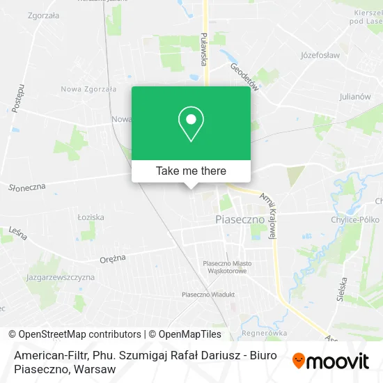American-Filtr, Phu. Szumigaj Rafał Dariusz - Biuro Piaseczno map