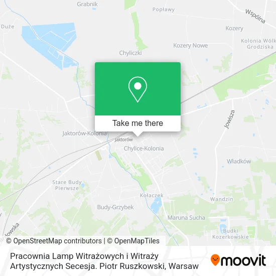 Карта Pracownia Lamp Witrażowych i Witraży Artystycznych Secesja. Piotr Ruszkowski