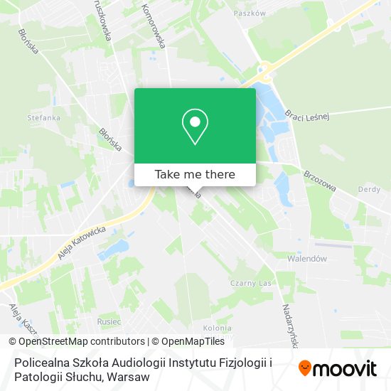 Policealna Szkoła Audiologii Instytutu Fizjologii i Patologii Słuchu map