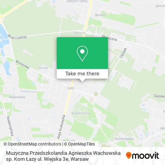 Muzyczna Przedszkolandia Agnieszka Wachowska sp. Kom Łazy ul. Wiejska 3e map