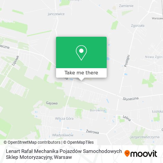 Lenart Rafał Mechanika Pojazdów Samochodowych Sklep Motoryzacyjny map