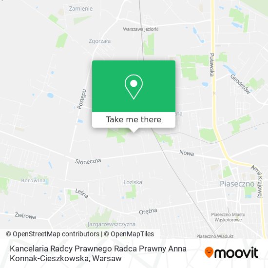 Kancelaria Radcy Prawnego Radca Prawny Anna Konnak-Cieszkowska map