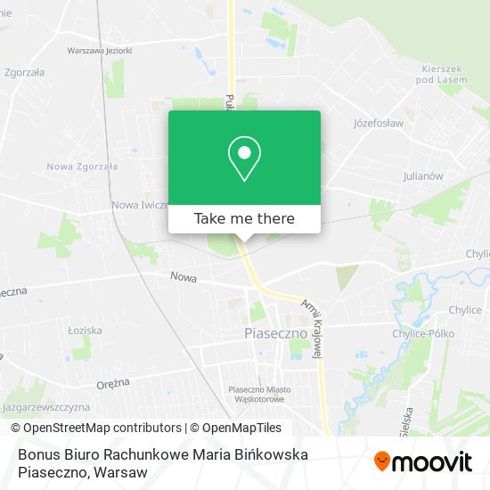 Bonus Biuro Rachunkowe Maria Bińkowska Piaseczno map