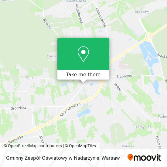 Карта Gminny Zespół Oświatowy w Nadarzynie