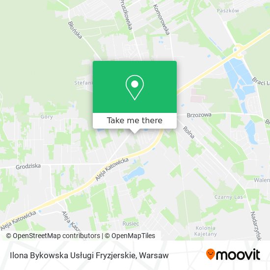 Ilona Bykowska Usługi Fryzjerskie map