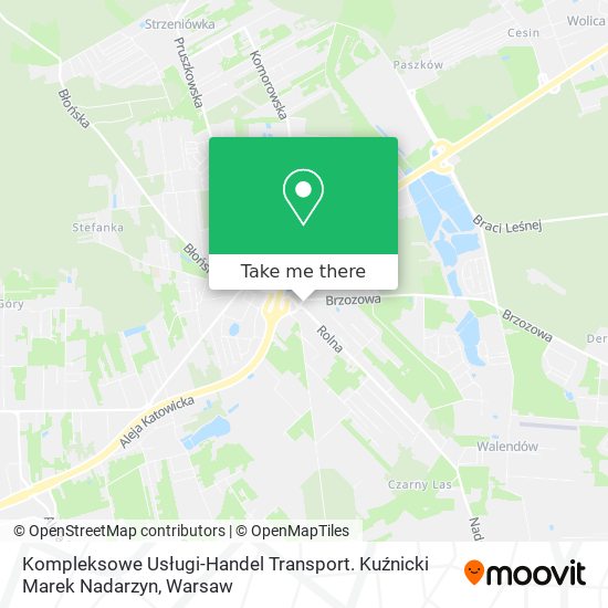 Kompleksowe Usługi-Handel Transport. Kuźnicki Marek Nadarzyn map