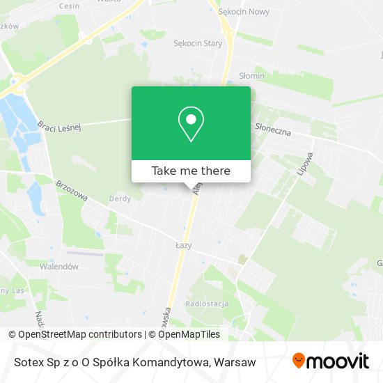 Sotex Sp z o O Spółka Komandytowa map