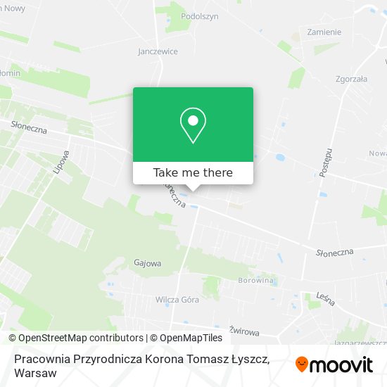 Pracownia Przyrodnicza Korona Tomasz Łyszcz map