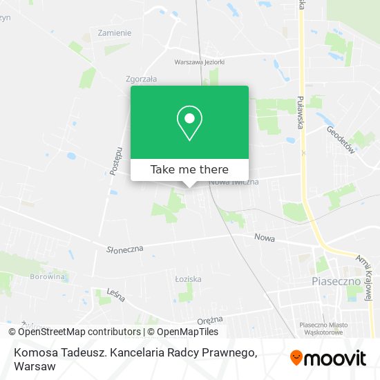 Komosa Tadeusz. Kancelaria Radcy Prawnego map