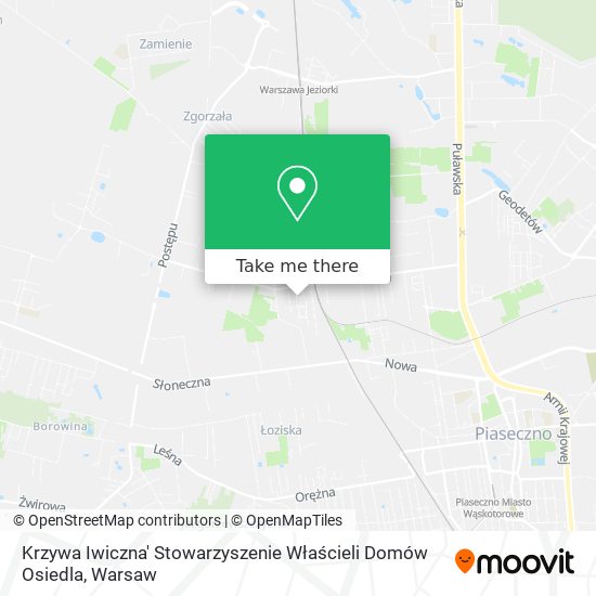 Krzywa Iwiczna' Stowarzyszenie Właścieli Domów Osiedla map