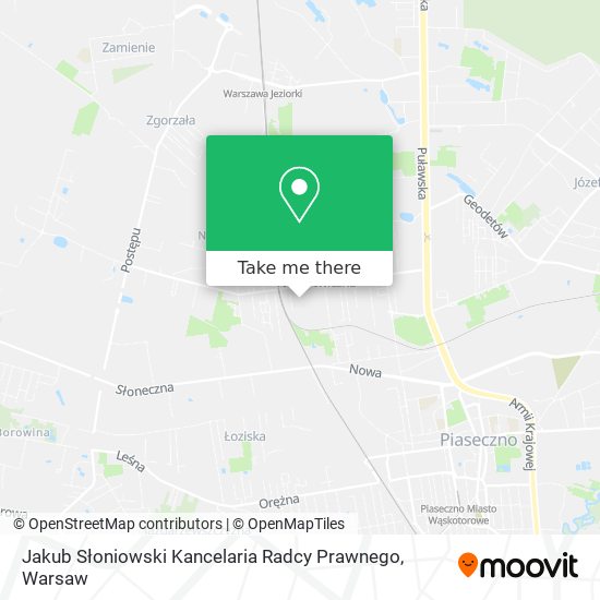 Jakub Słoniowski Kancelaria Radcy Prawnego map