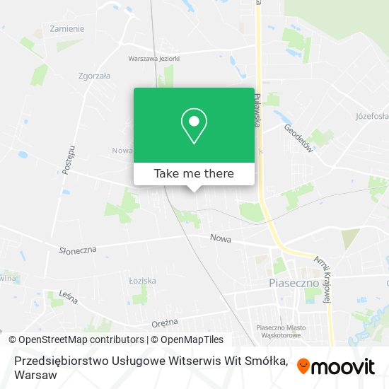 Przedsiębiorstwo Usługowe Witserwis Wit Smółka map